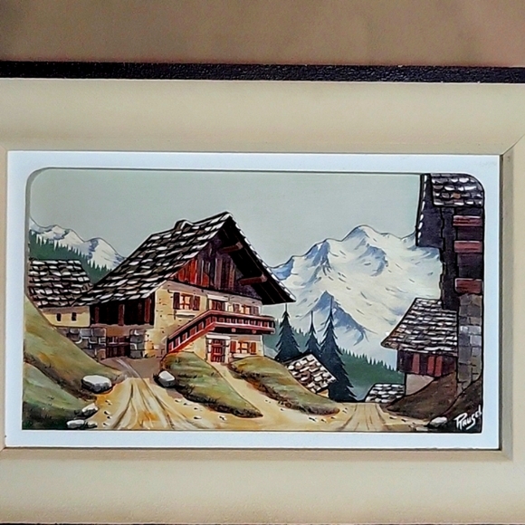 3-D CARVED WOOD WALL ART SIGNED - Picture 2 of 7